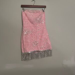 Beautiful homecoming dress sequins and fringe